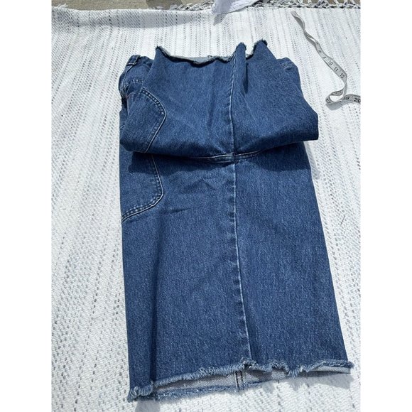 Blue Comet Shorts 31 Blue Jean Denim Jorts Raw Hems Wide Leg Vintage Adult Mens - Picture 15 of 16